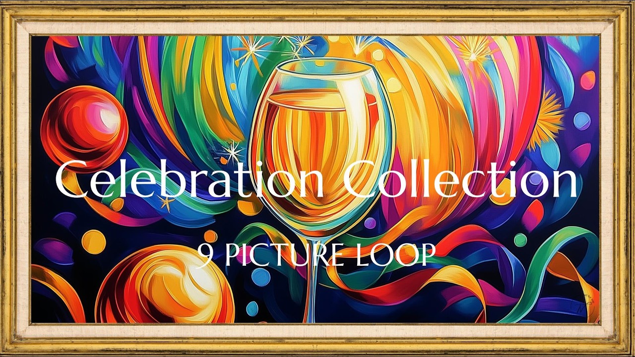 Celebration Collection – 9 Picture Loop | 2 Hour Ambient TV Frame Art | Party & Festive Screensaver