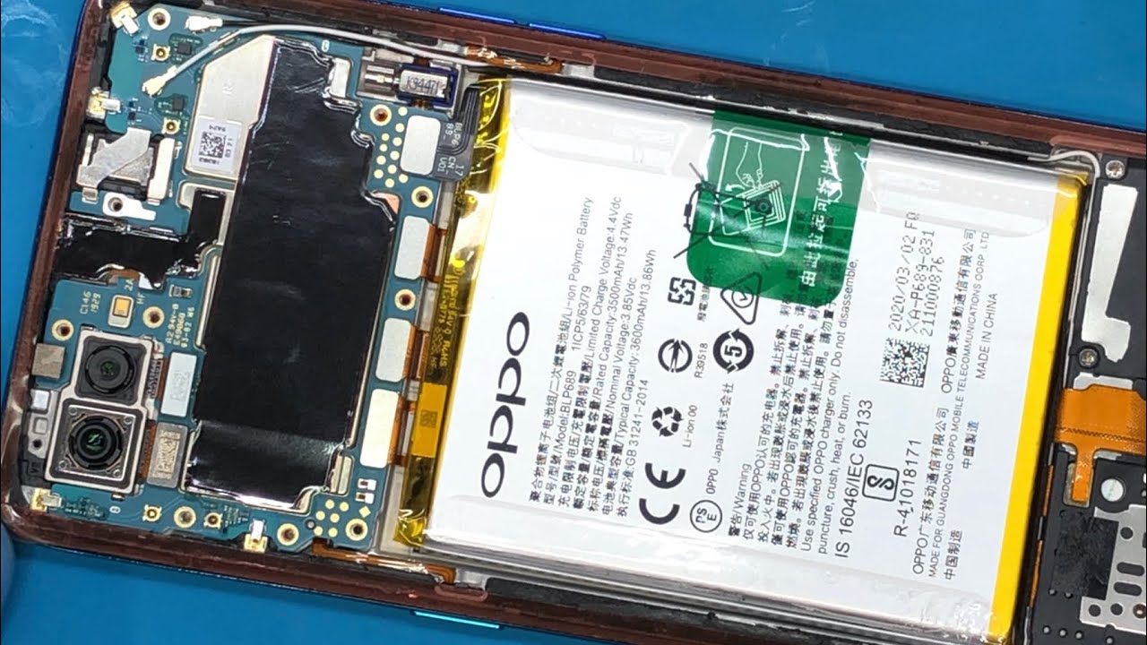 OPPO Reno A R17/R15x BLP689バッテリー交換修理