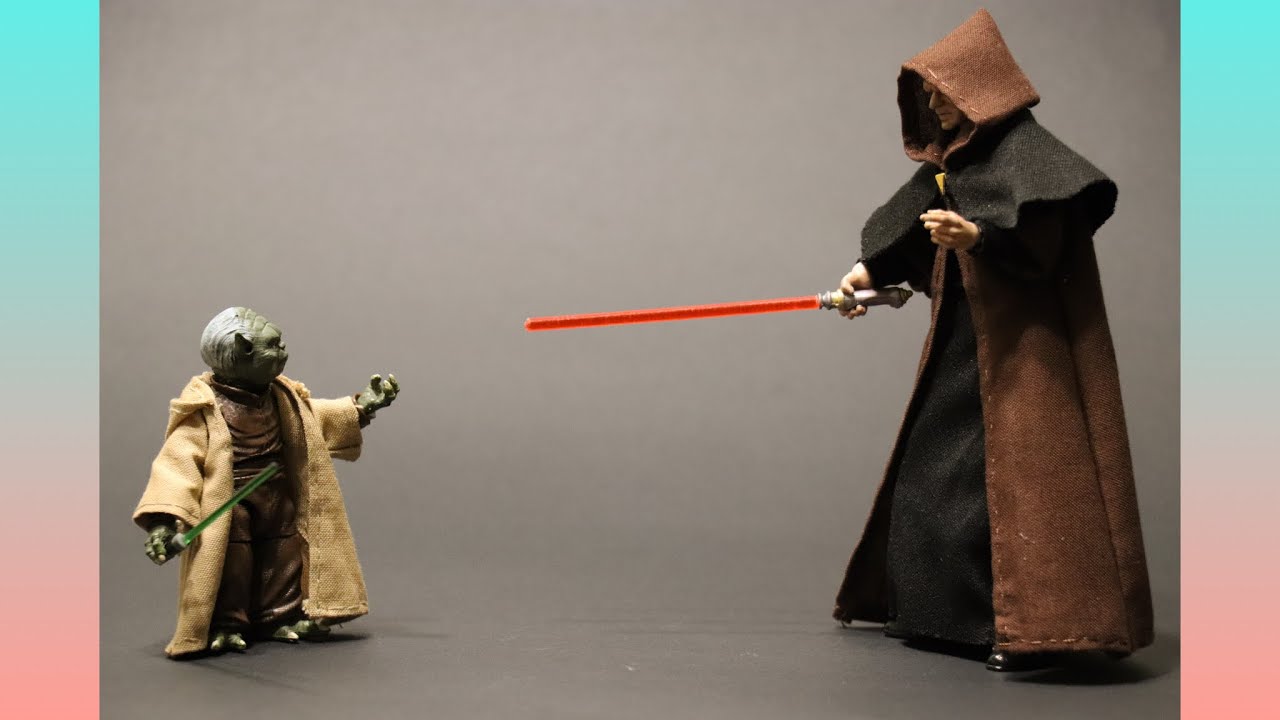 Black Series Custom Yoda and Darth Sidious (Senate Duel)