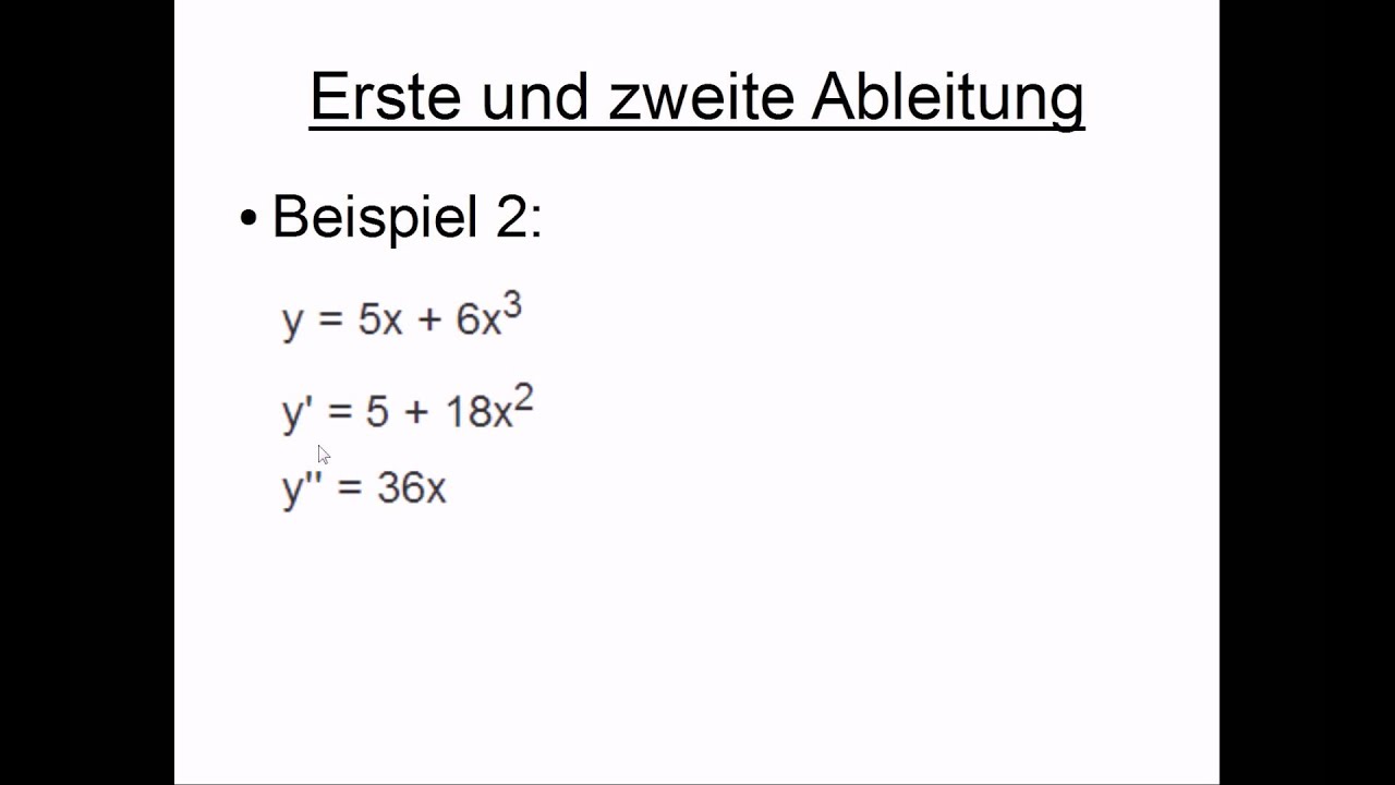 Erste + zweite Ableitung