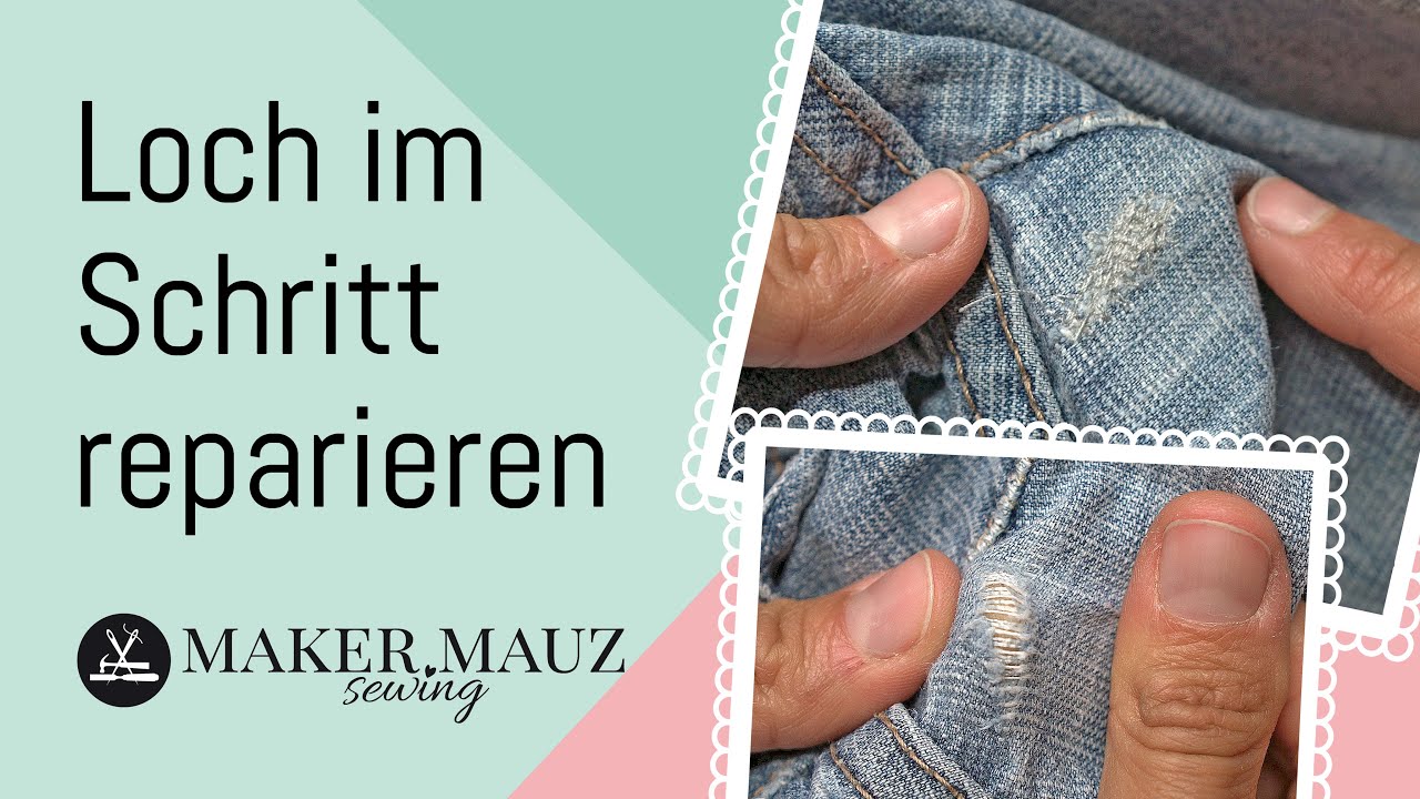 Jeans Hose im Schritt reparieren