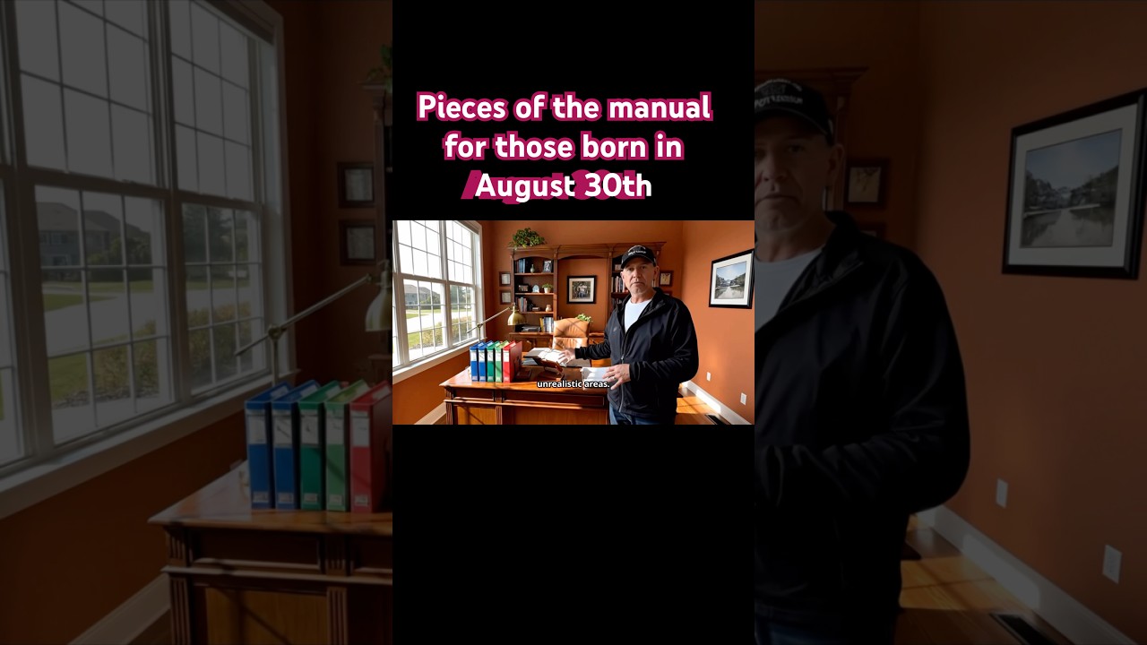 Pieces of the manual for those born on August 30th￼
