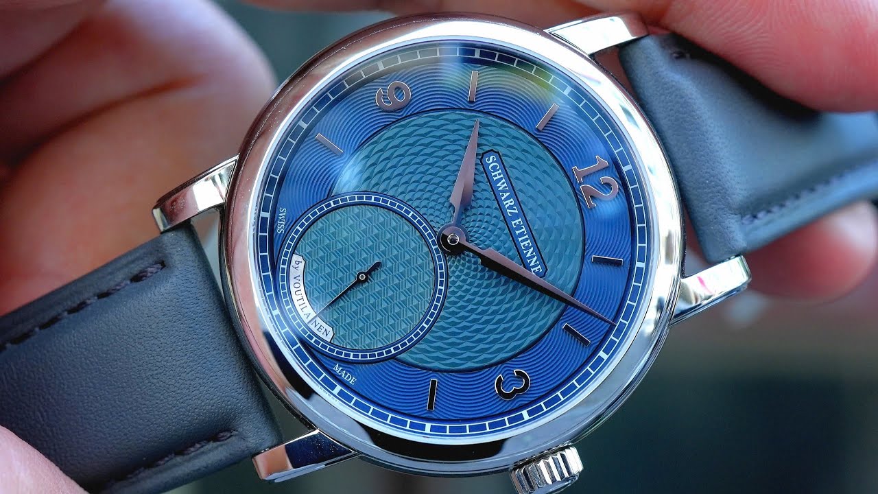 [Quá Đẹp] Schwarz Etienne Roma Synergy by Kari Voutilainen Blue 39mm | Hotline 0982298881