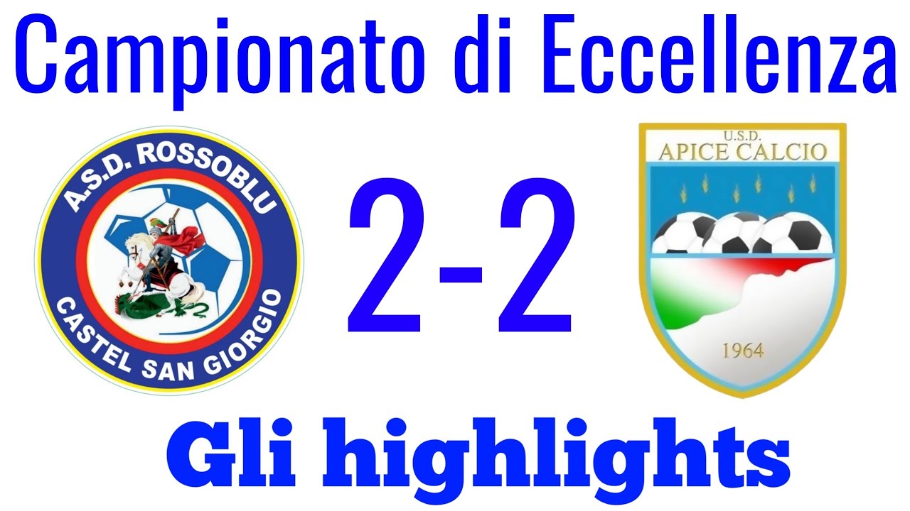 CASTEL SAN GIORGIO 2-2 APICE: GLI HIGHLIGHTS