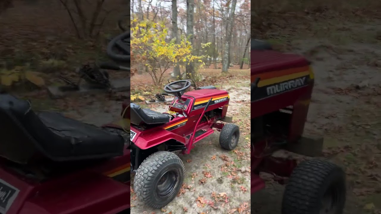 Murray wide body lawn tractor mud mower build 6&rdquo; pulley swap