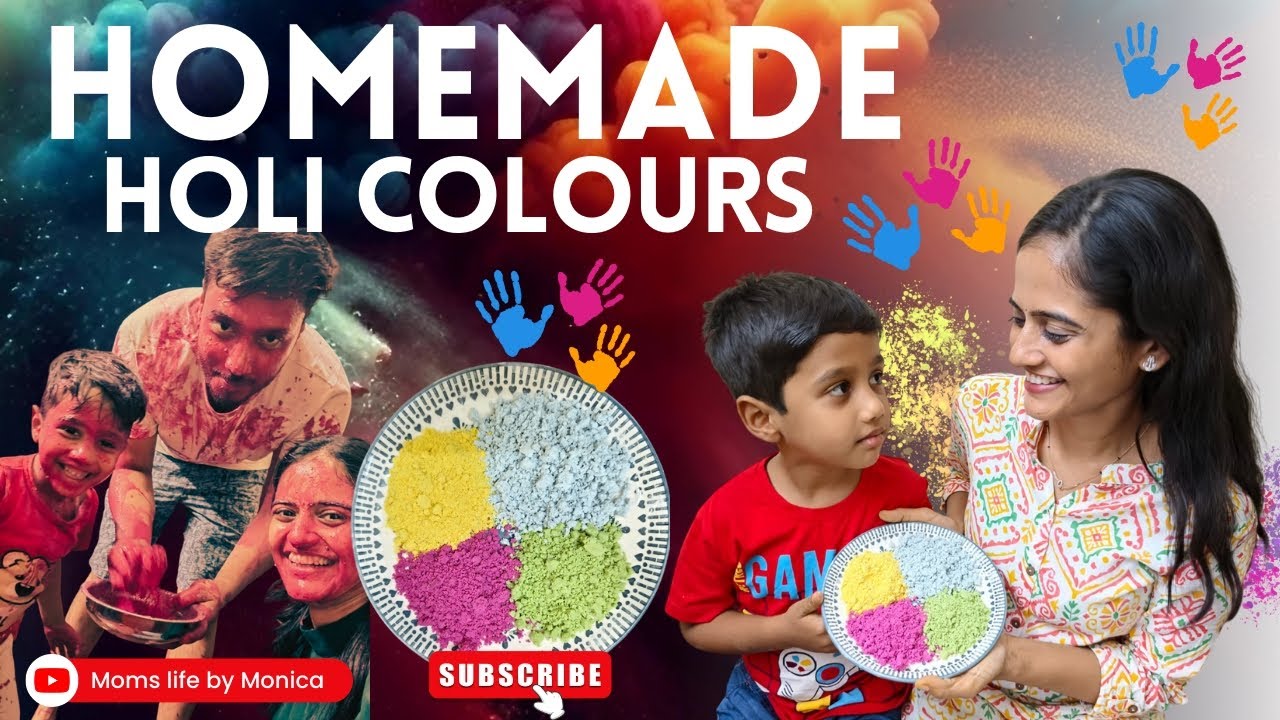 DIY Natural holi colours at home | safe for kids, safe for your skin, super fun and easy to make✨