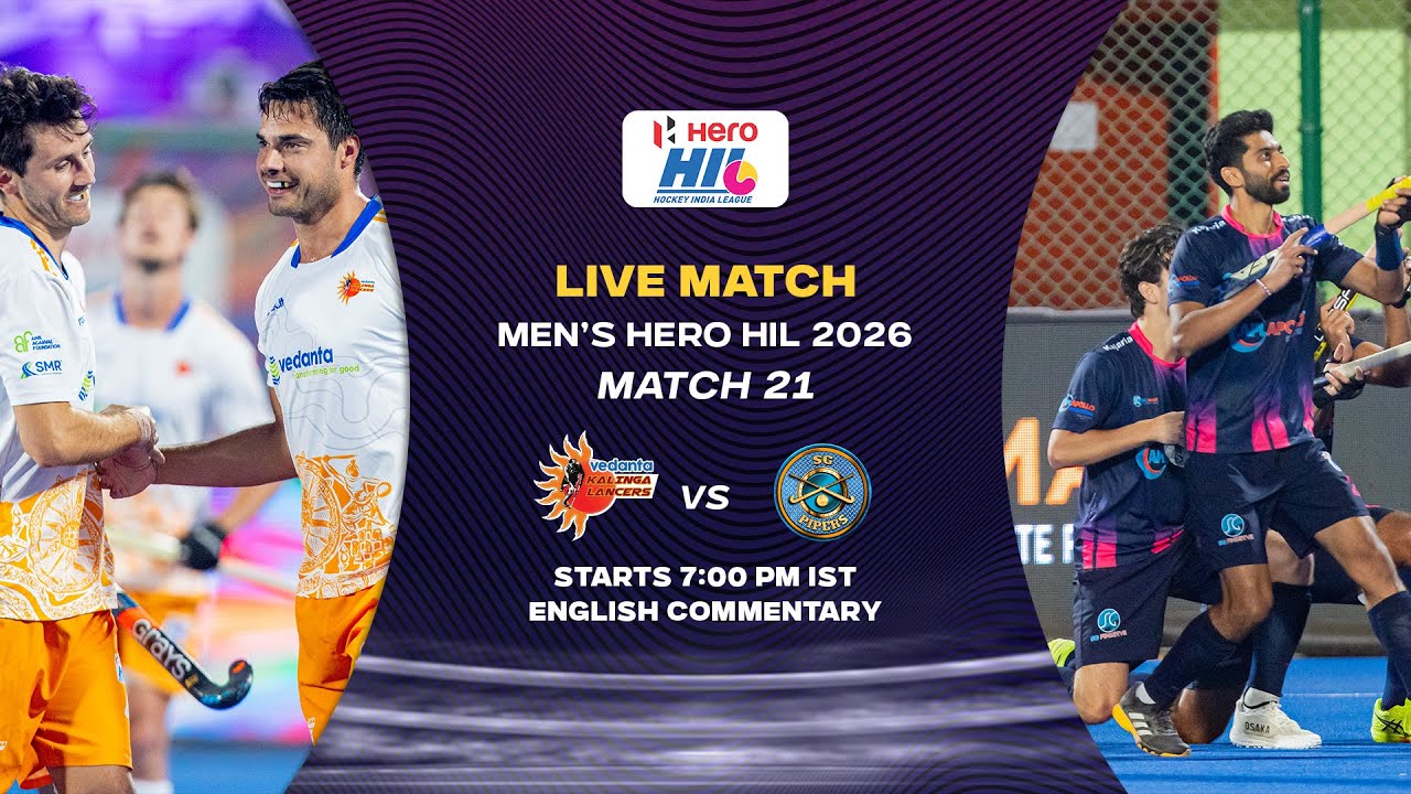 ENGLISH COMMENTARY || Men's Hero Hockey India League 2026 || Match 21 || LANCERS VS PIPERS