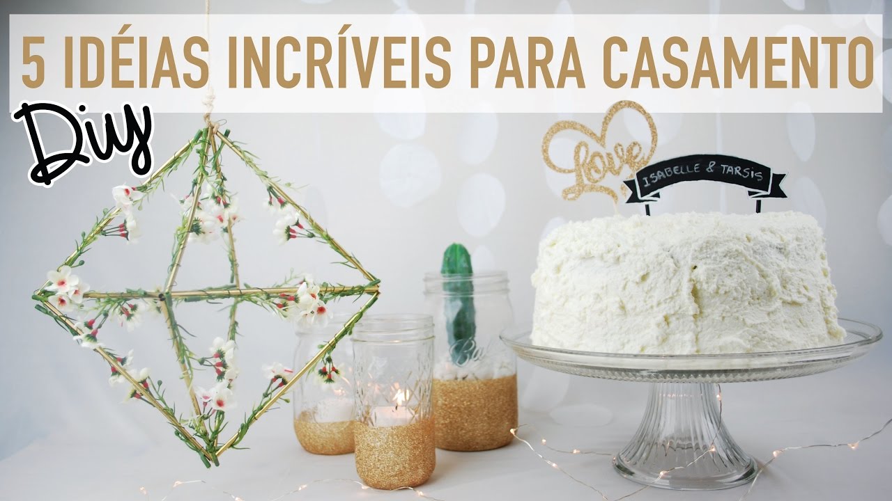 DIY | CASAMENTO: Decoração Baratinha e Topos de bolo! Por Isabelle Verona