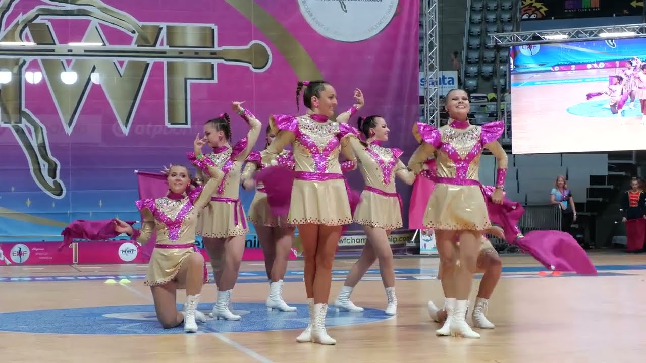 Majorettes CHEERLADIES Trebic  / flag mini seniors,  Zadar 2023 Majorette World Championship