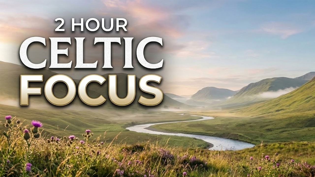 2 Hour Study Music | Celtic Mountain Wind Ambience for Deep Focus
