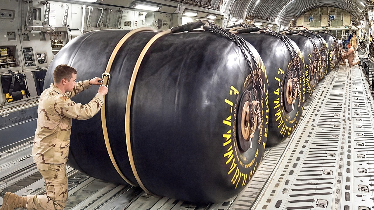 Genius US Military Solution to Load & Transport Tons of Costly Jet Fuel By Air