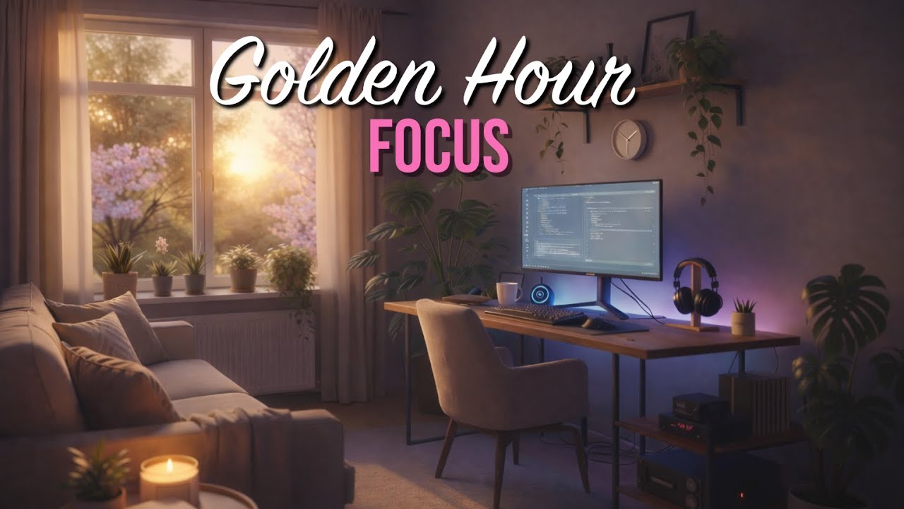 Golden Hour Focus – Warm Lofi Ambient Mix [Study & Focus]