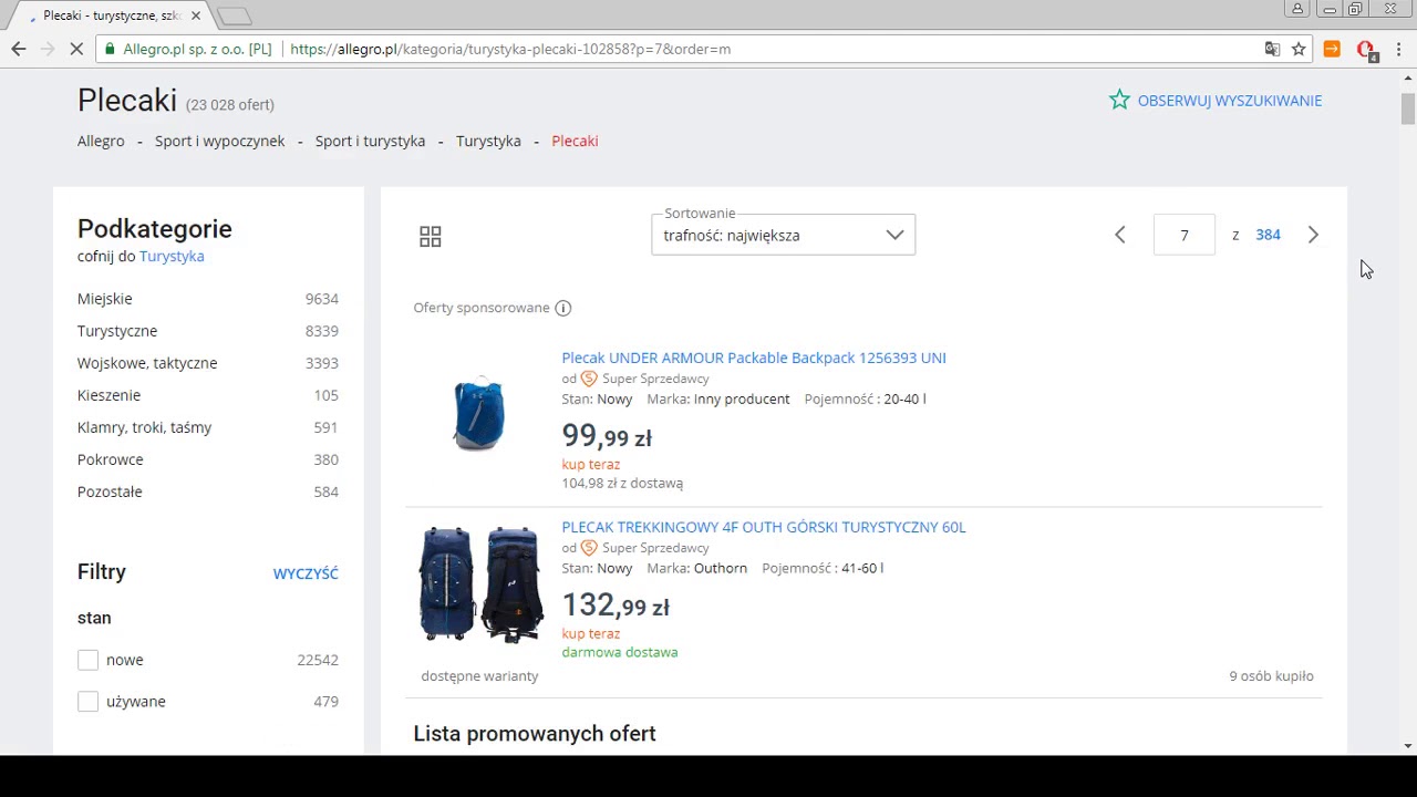 Omiń promowane oferty na Allegro - rozszerzenie Chrome