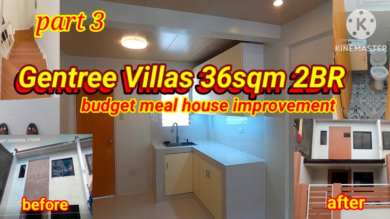 36 sqm gentree villas 2BR budget meal interior house improvement .
