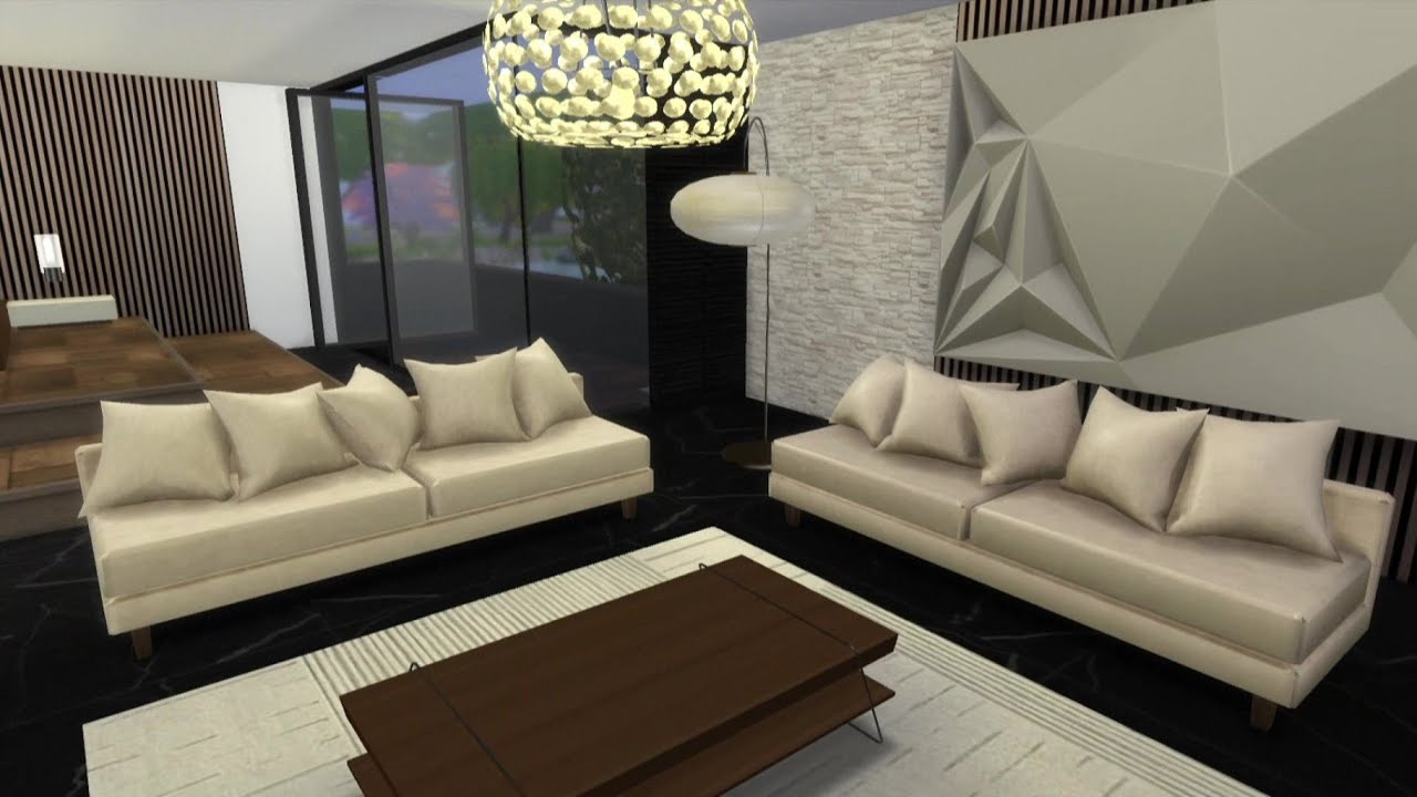 BACHELOR BLACK HOUSE | Luxury Interior | CC | THE SIMS 4 | Stop Motion