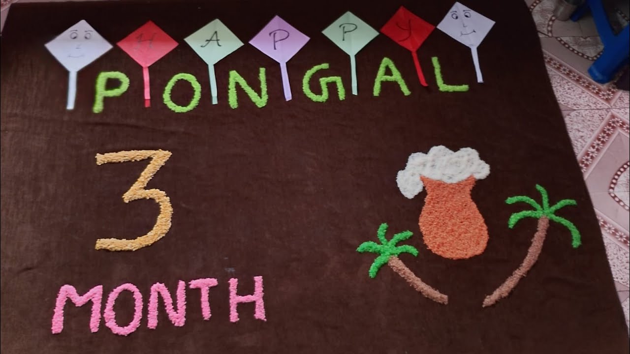 Sankranti theme photoshoot ideas at home||3rd month baby photoshoot ideas at home 