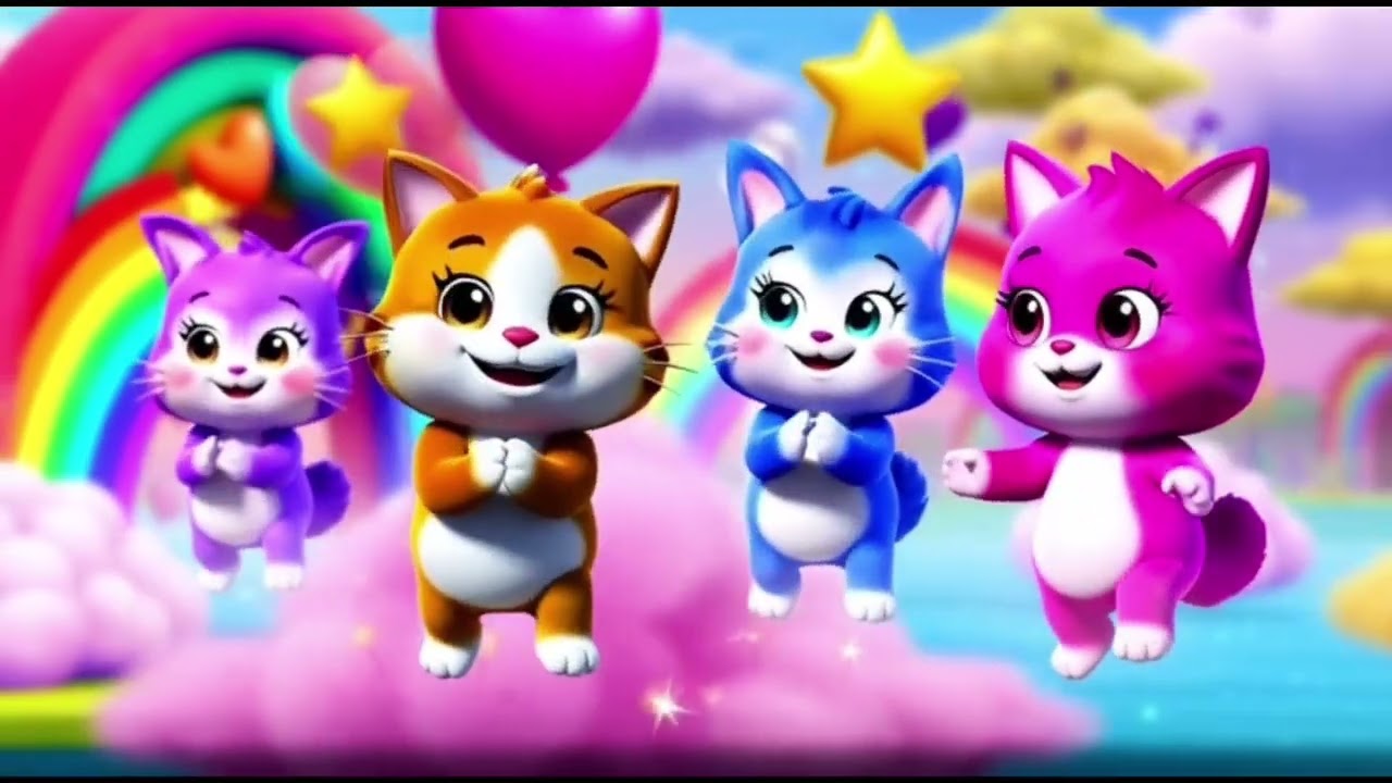 🐱✨ Gatito Volador 🎶 | Música Infantil Mágica em Mundo Colorido