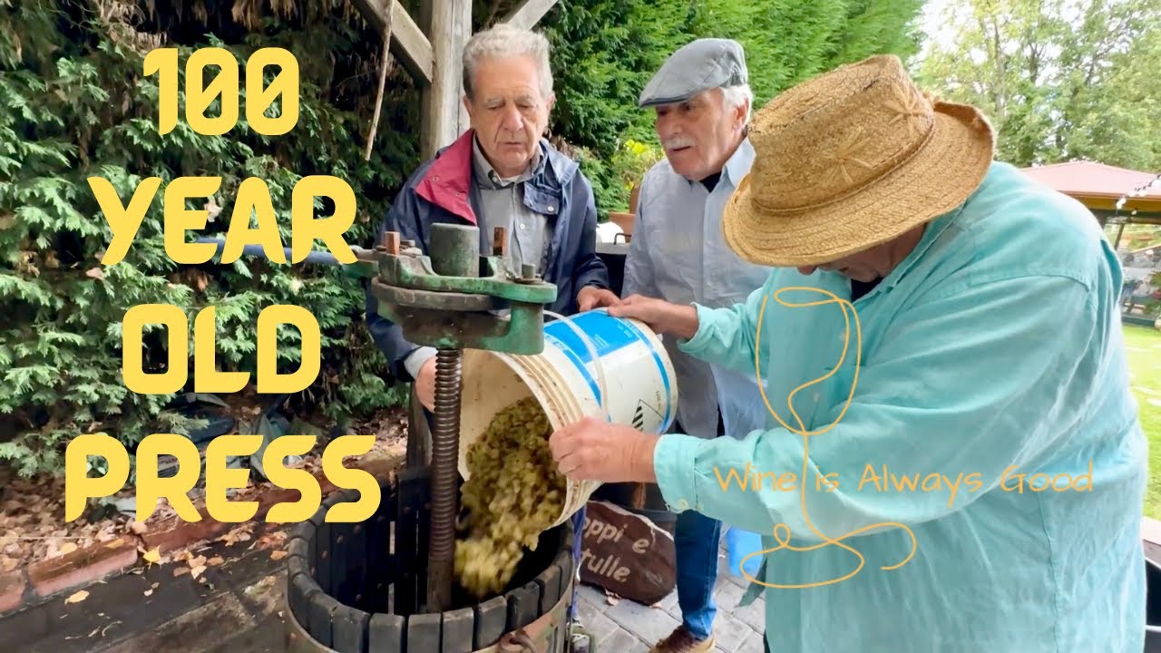 90 Days in Sicily - Day 6 - Pressing grapes with 100-Year-Old Wine Press - E101