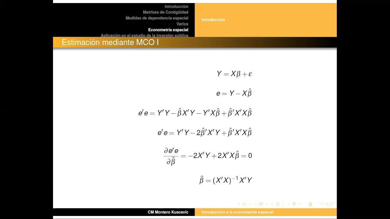 Econometría espacial II