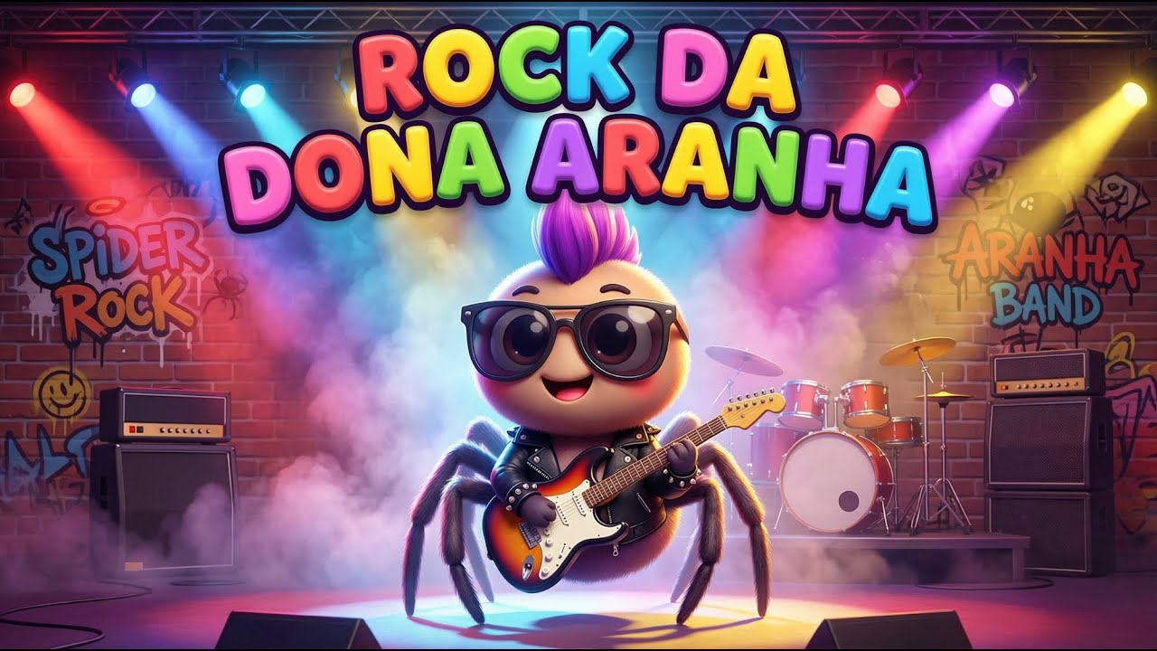 ROCK DA DONA ARANHA 🎸 A Dona Aranha Subiu Pela Parede (Remix Infantil) | Leotura Kids