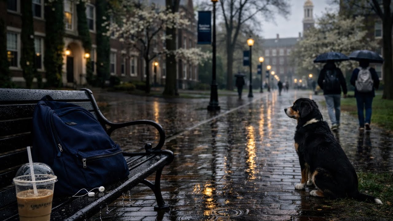 Rainy Campus Walk &mdash; Cozy Study Ambience