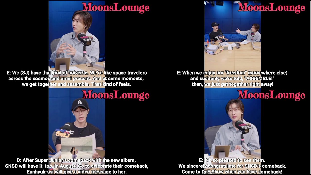[ENG-SUB] DnE Sh*w 220708 - SJ's universe: Space travelers, video message to Seohyun+SNSD's comeback