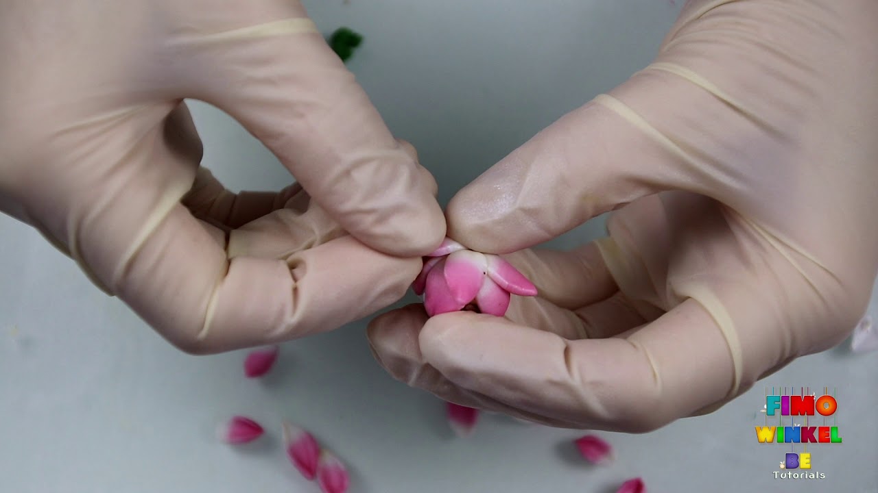 How to make Mini Water Lily & Lotus in 2 ways. EASY DIY. Polymer clay tutorial. English-Nederlands.