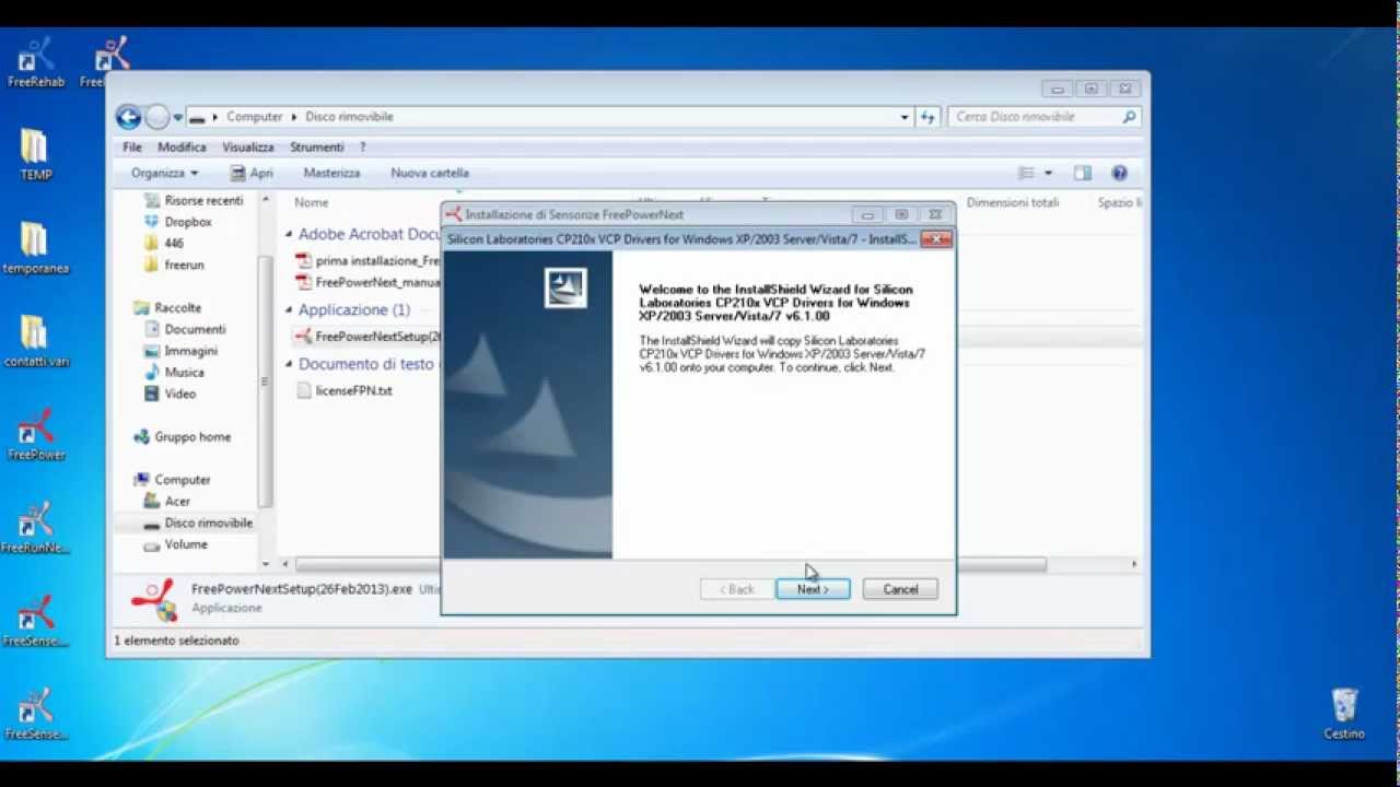FreePowerNext - installazione e primo avvio del software