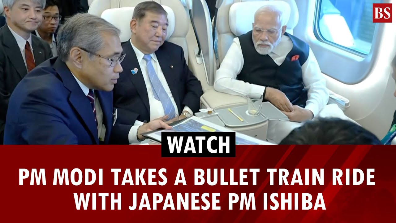 Watch: PM Modi takes a bullet train ride with Japanese PM | Shinkansen bullet train | India-Japan