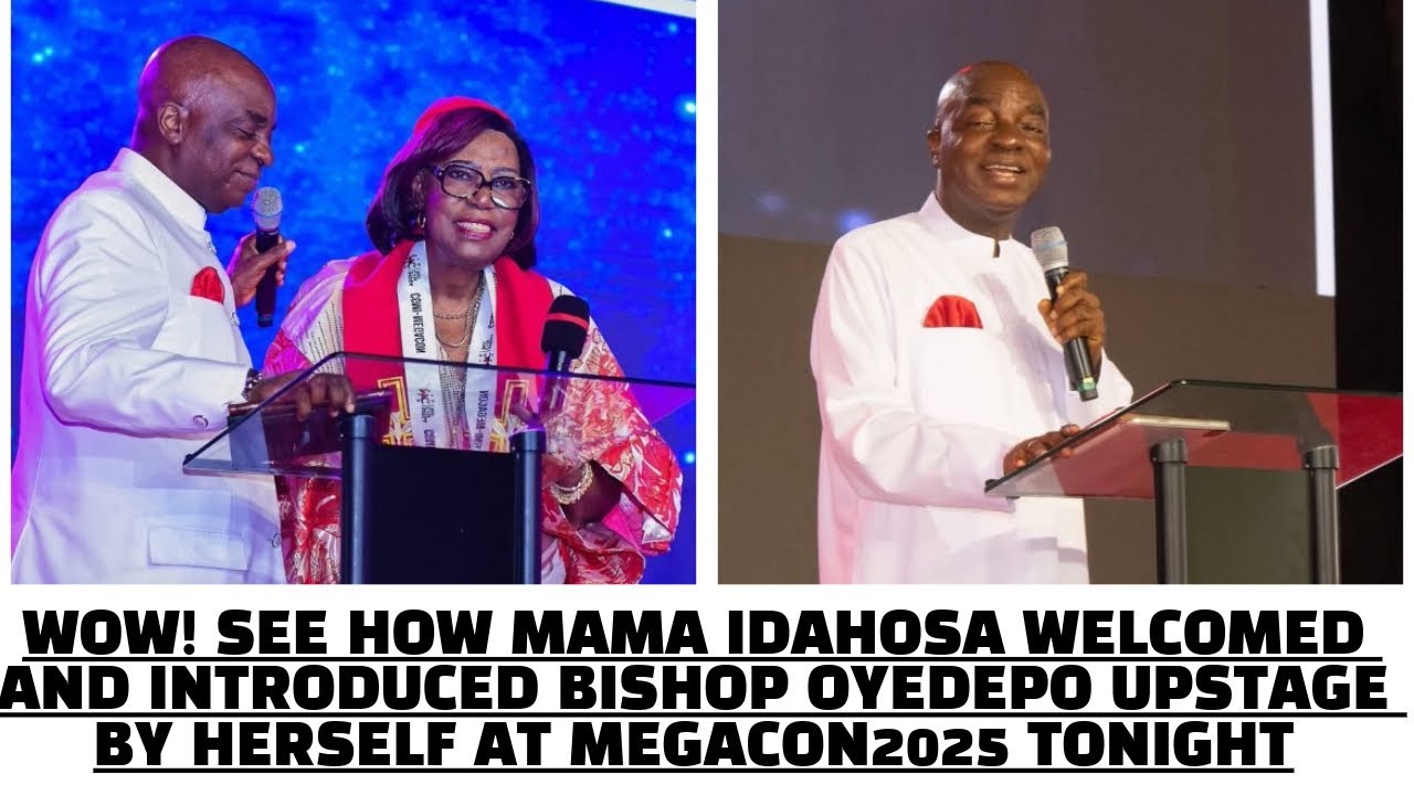 😍AWW! SEE WHAT MAMA IDAHOSA SAID AS SHE INTRODUCED BISHOP OYEDEPO UPSTAGE HERSELF AT MEGACON2025🔥