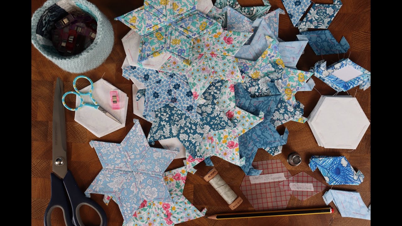 Ep25 Making my Liberty EPP Star Quilt | Sewing Vlog