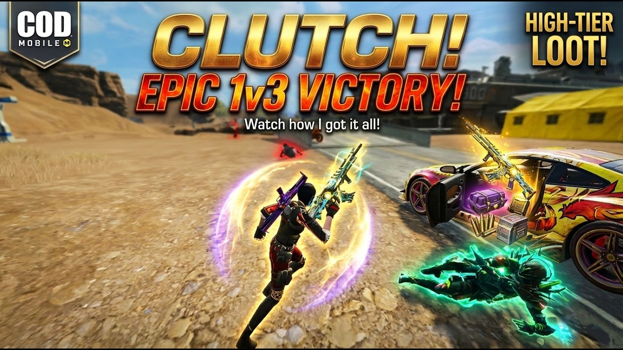 Epic 1v3 CLUTCH in COD Mobile Battle Royale! 🔥| COD Mobile |
