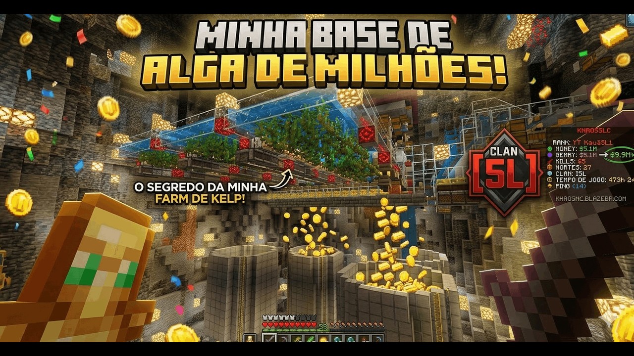 FIZ A MELHOR FARM DE DINHEIRO NO SERVIDOR, MINECRAFT!!! - KHAOS MC (JAVA E BEDROCK) semi-anarquia