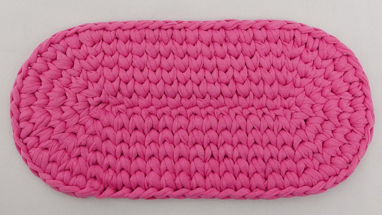 (español) BASE OVALADA PARA CESTA CROCHET DE TRAPILLO