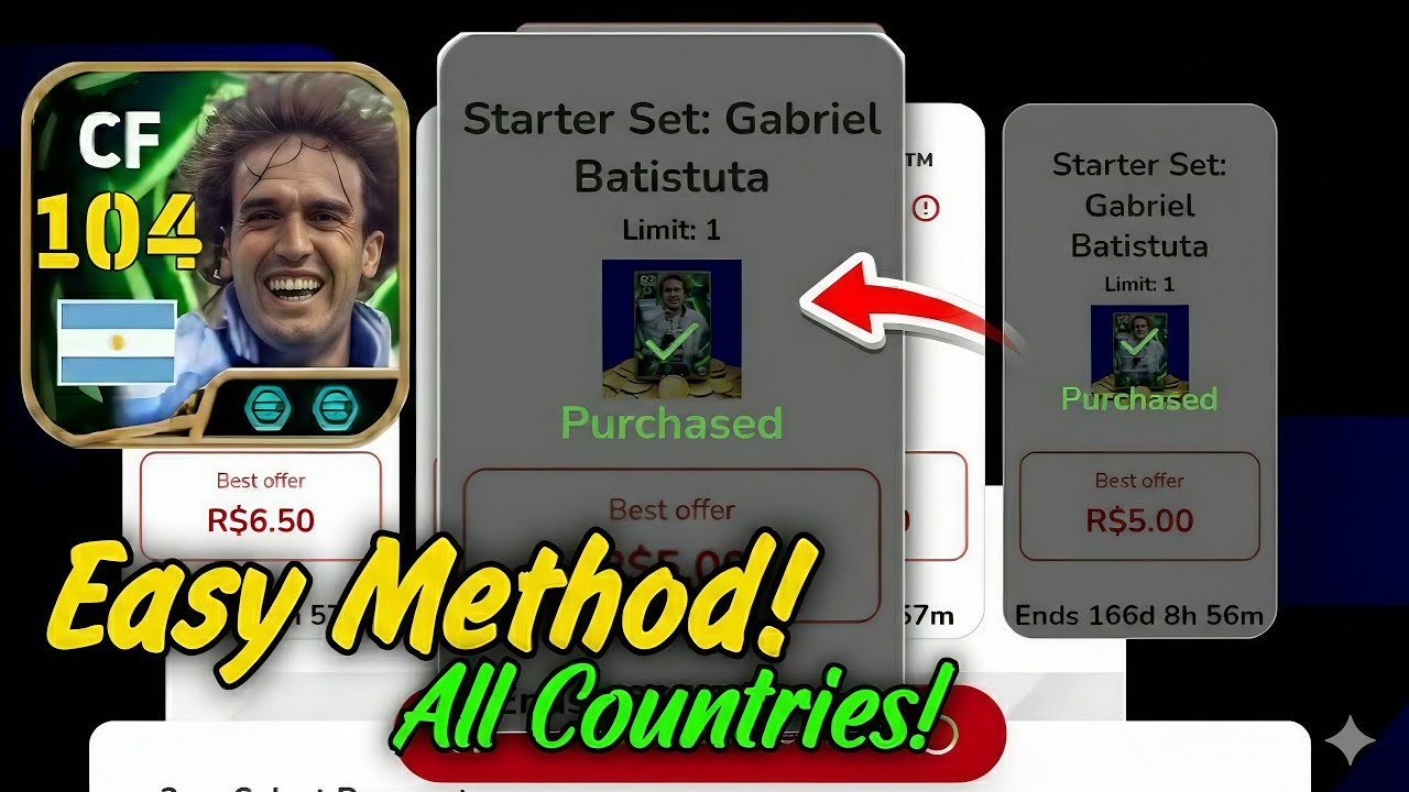 Как приобрести эпический стартовый набор Габриэля Батистуты в eFootball 2026 | Как получить Габри...