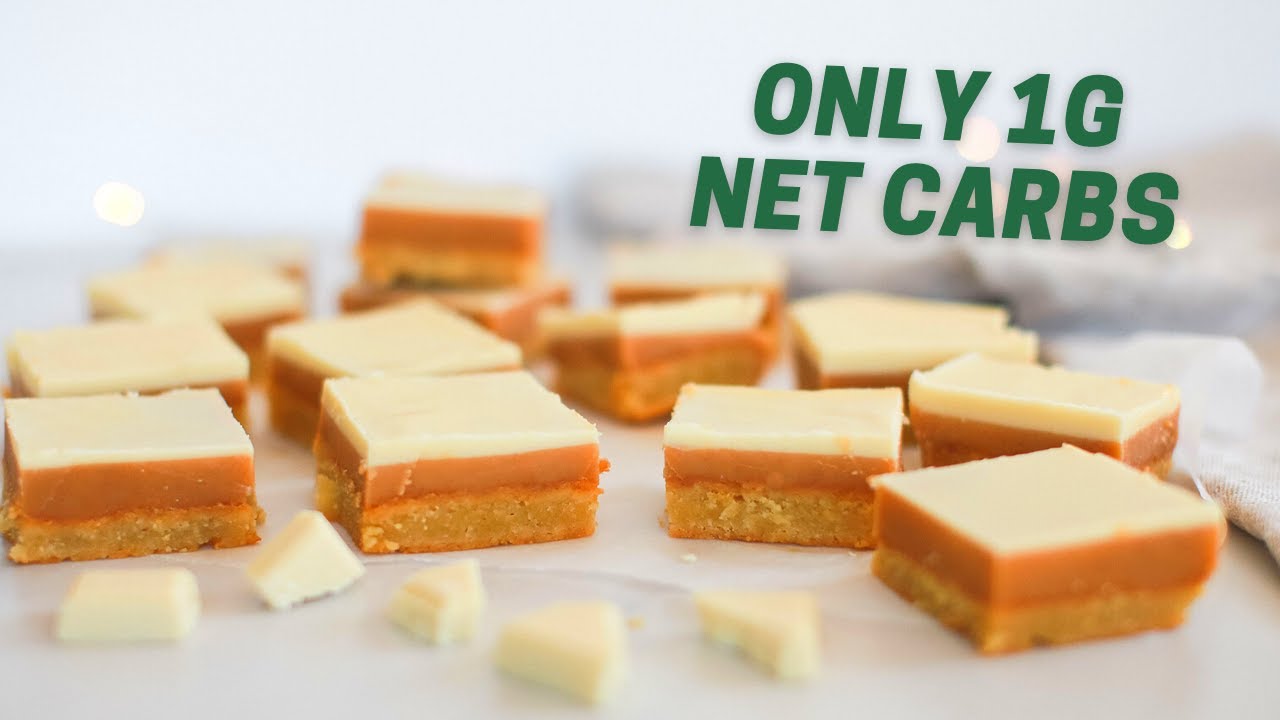 YUMMY Keto White Chocolate Caramel Slice Recipe! (sugar-free & gluten-free)