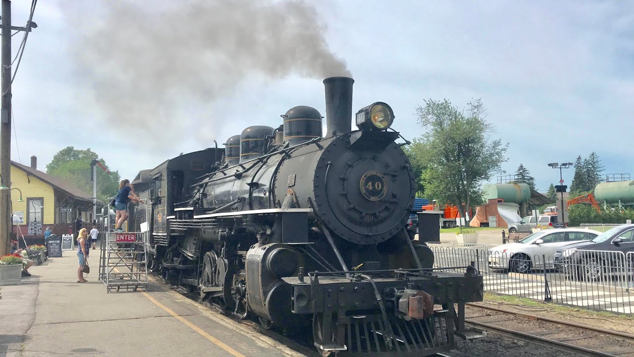 Steaming through the hot summer sun with Essex Valley Railroad #40