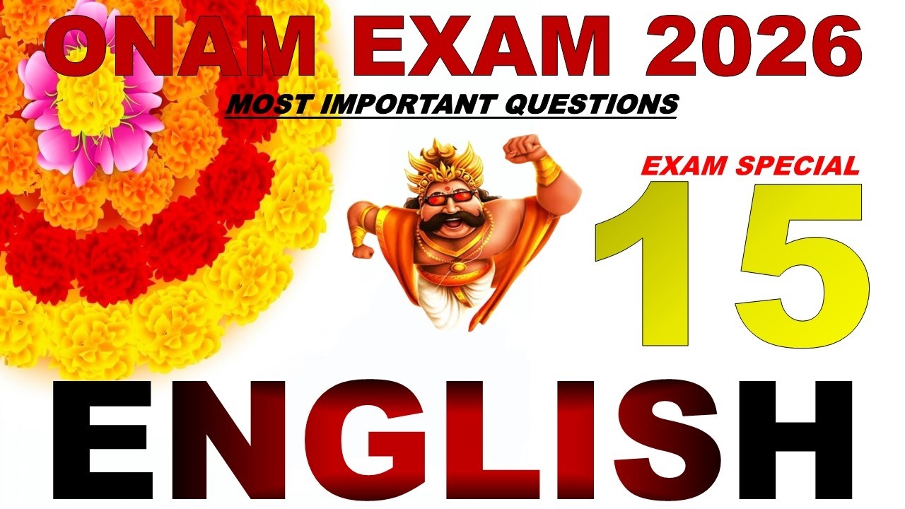 PLUS TWO ENGLISH ONAM EXAM 2026 നല്ലോണം പഠിക്കാം ‼️