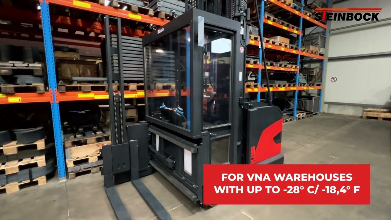 Steinbock Very Narrow Aisle Man Up Turret Cold Storage Forklift