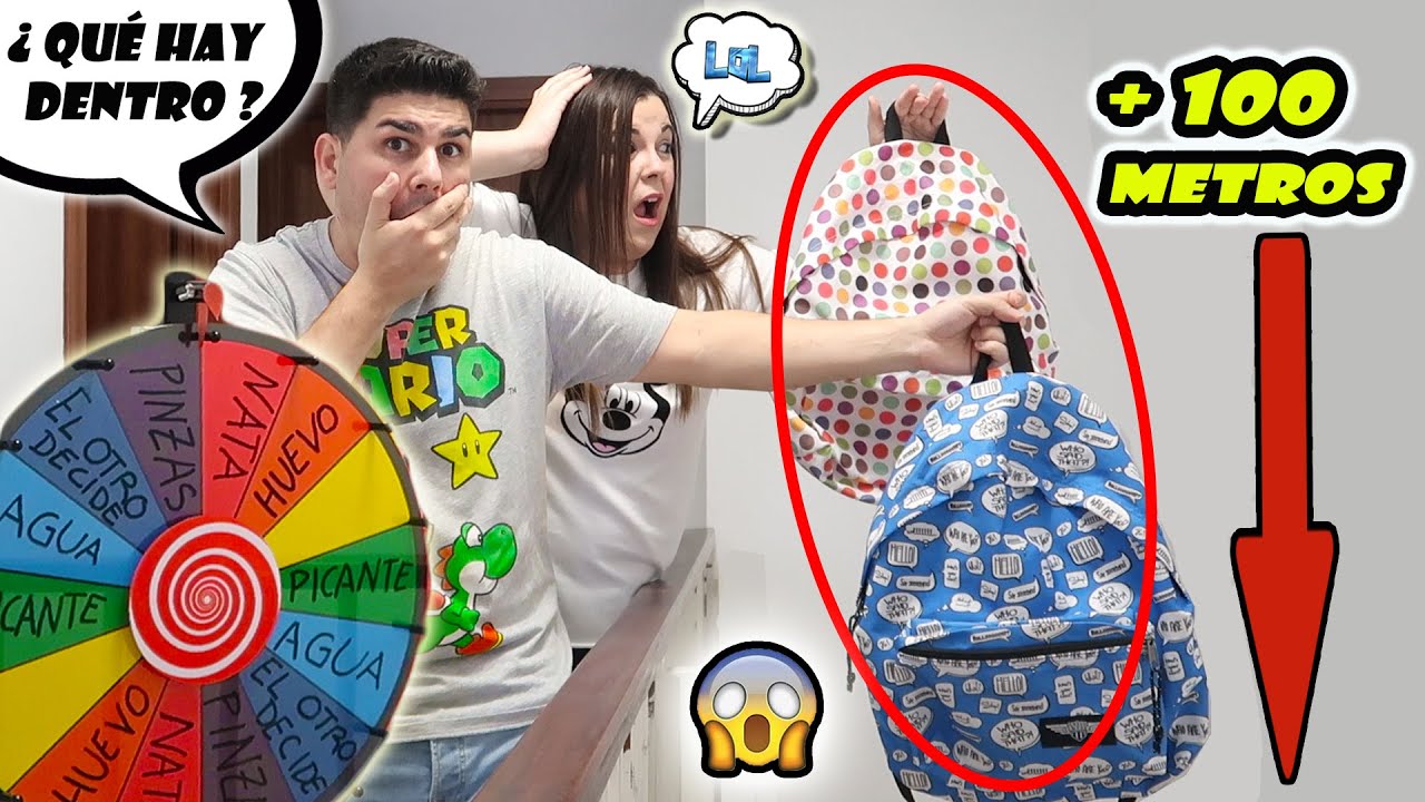 EL ÚLTIMO EN SOLTAR LA MOCHILA GANA 1000€ 😱 RETO EXTREMO ¿Qué hay en la mochila?