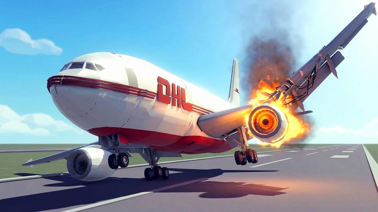 Airplane Survival Scenarios & Emergency Landings, Midair Collisions #1 - Besiege