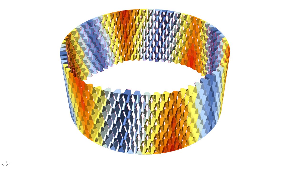 GRASSHOPPER FACADES007 GRADIENT HEXAGON PANELS