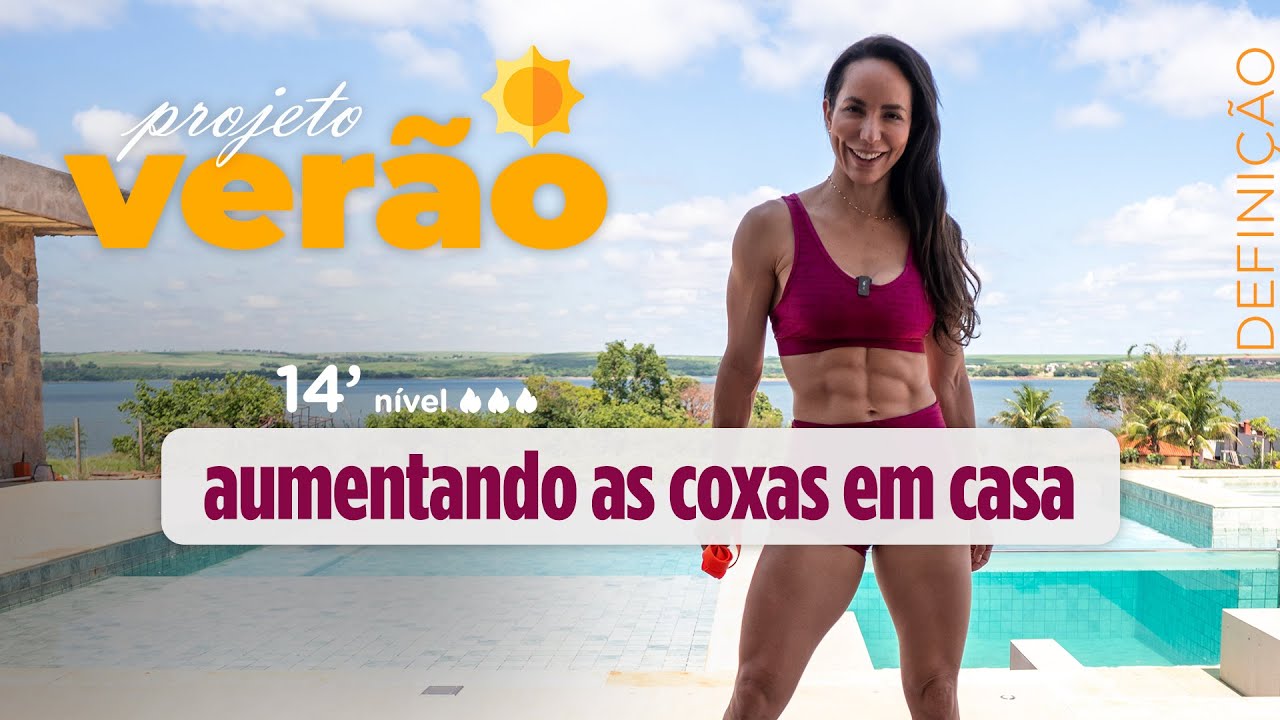 Treino para aumentar coxas usando elástico  - Projeto Verão ☀️ Carol Borba
