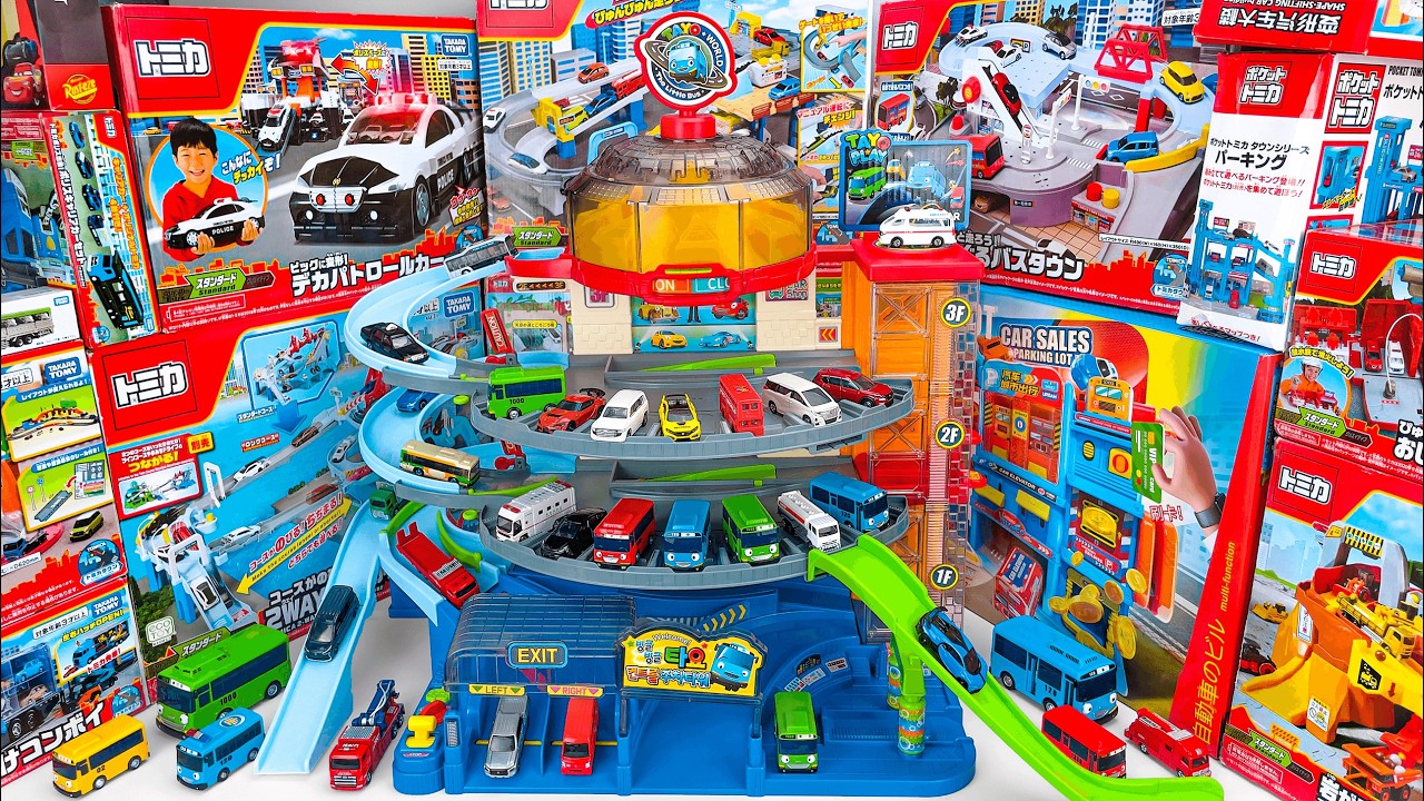 【🚗Toy ASMR🚗】 타요 컨트롤 주차타워 Tayo Super Parking Tower Satisfying with Unboxing