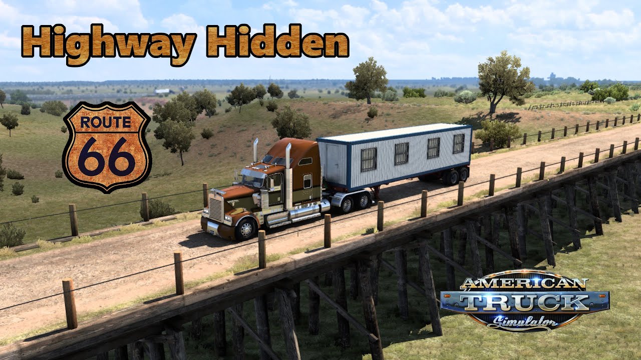 American Truck Simulator Gameplay Highway U.S. Route 66 Hidden Route City Tucumcari