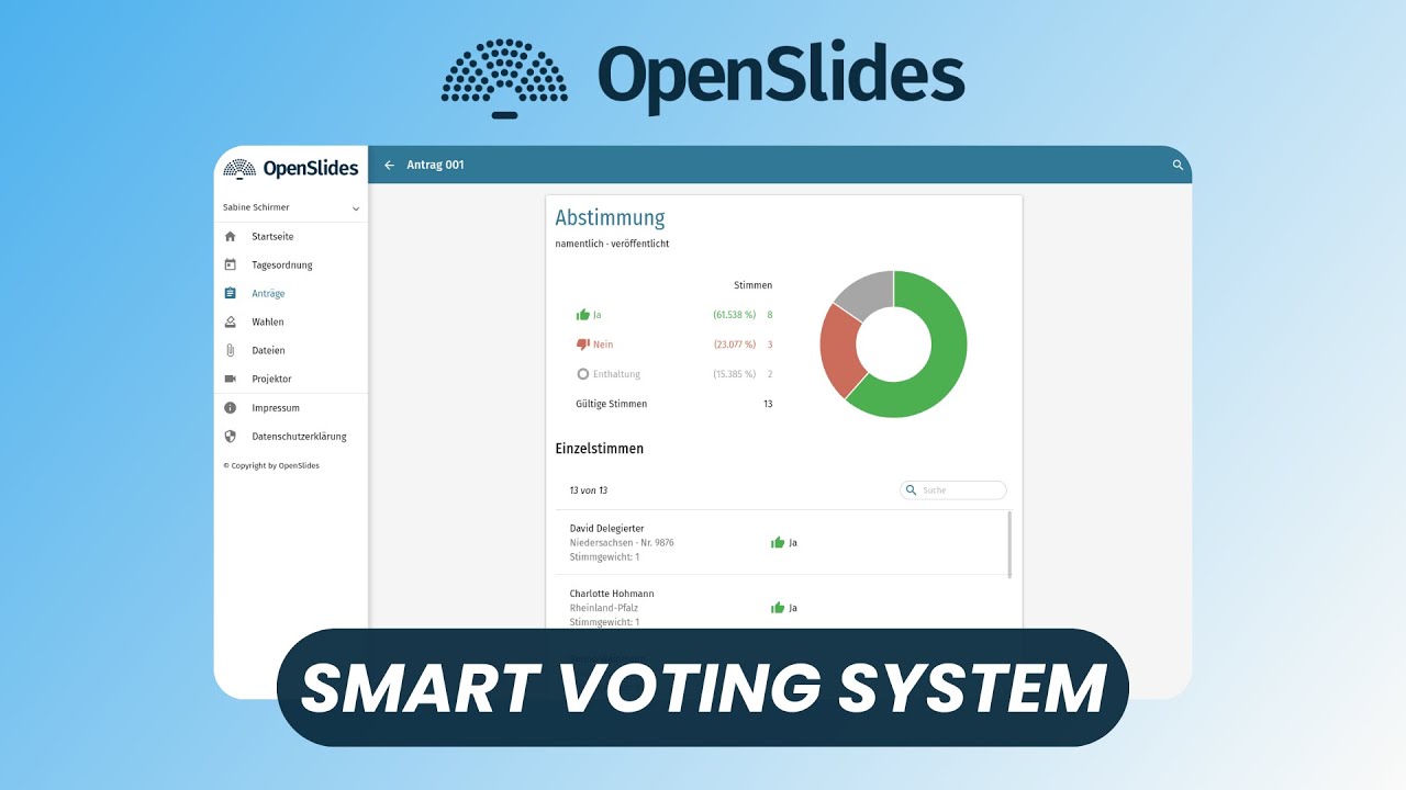OpenSlides: бесплатная платформа для управления собраниями с открытым исходным кодом