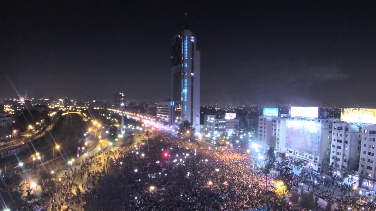 Timelapse Celebracion Plaza Italia | Chile Campeón Copa America 2015