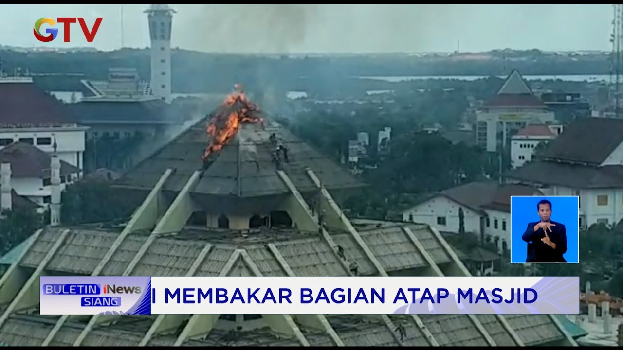 Dipicu Percikan Api dari Pengelasa, Kubah Masjid Agung Batam, Terbakar #BuletiniNewsSiang 14/01