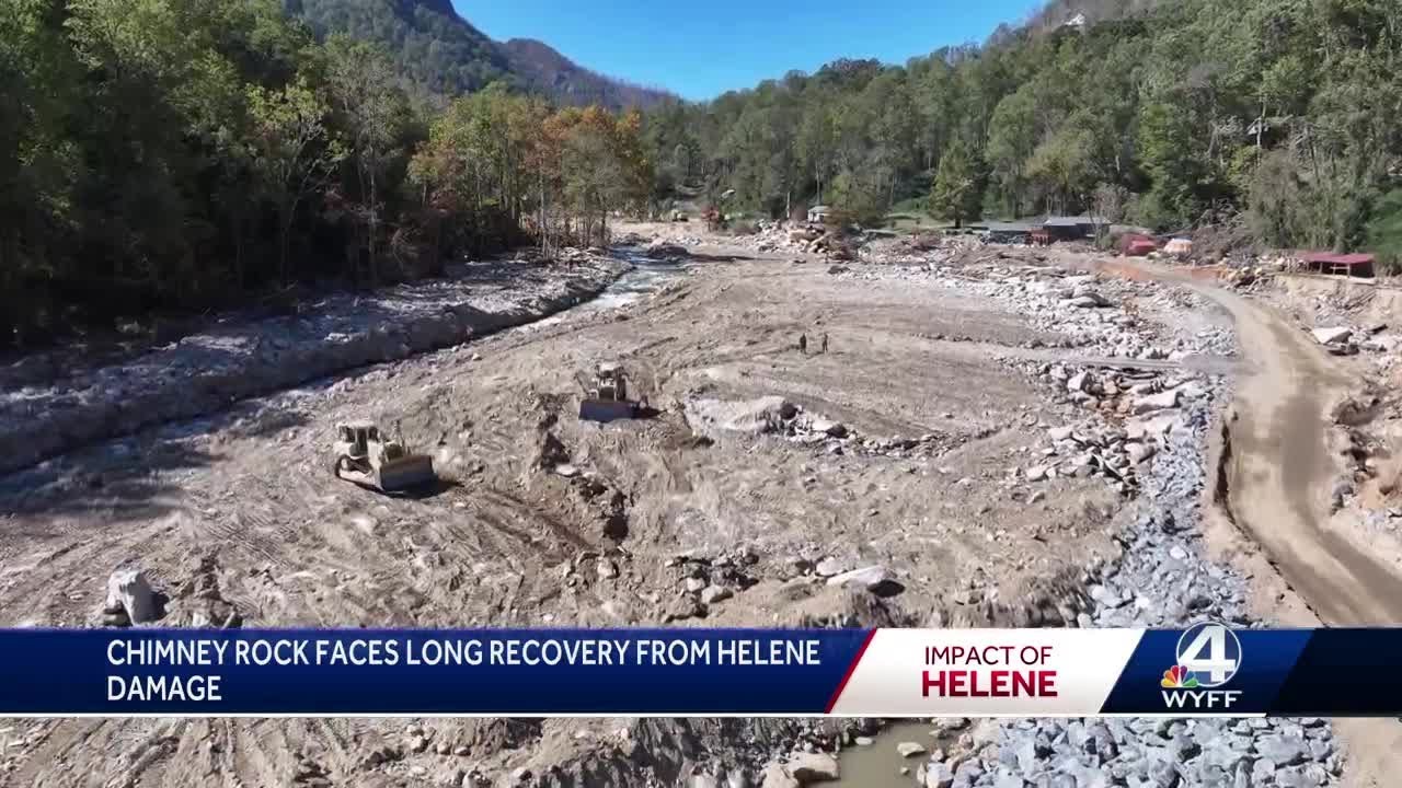 Chimney Rock, North Carolina, three weeks after Helene