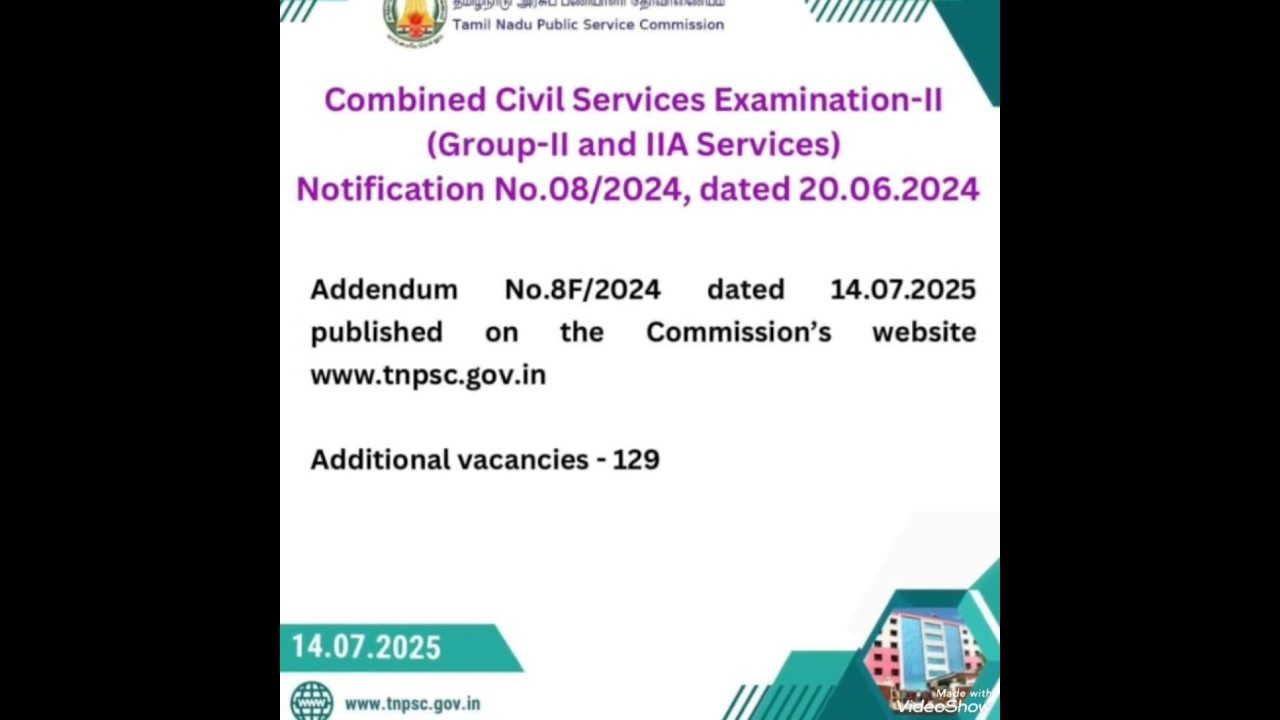 GROUP 2/2A VACANCY ADDENDUM